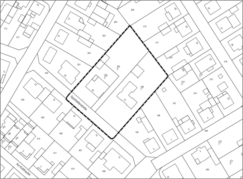 Abbildung 1: Geltungsbereich des Bebauungsplans